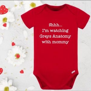 Shhh I'm watching Greys Anatomy with mommy, Greys anatomy baby onesie®